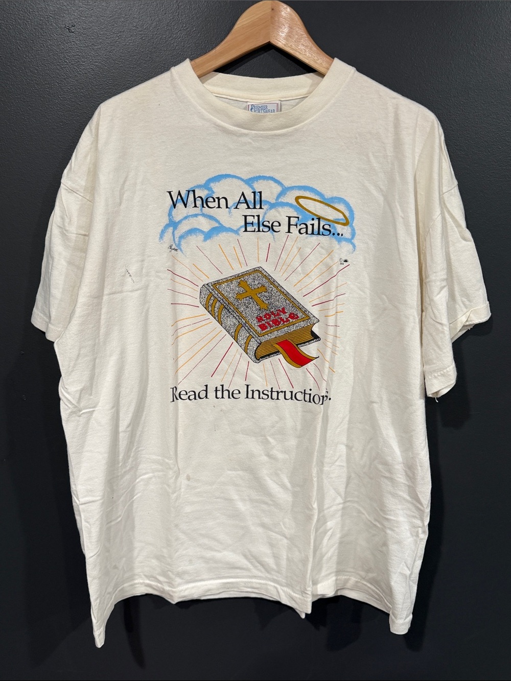 Bible Tee When All Else Fails White Graphic Tee - Read the Instruction
